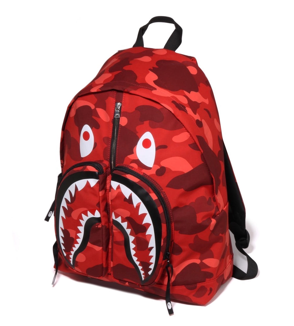 A BATHING APE COLOR CAMO SHARK DAYPACK RED 2