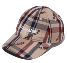 Load image into Gallery viewer, A BATHING APE BAPE LOGO CHECK PATTERN CAP

