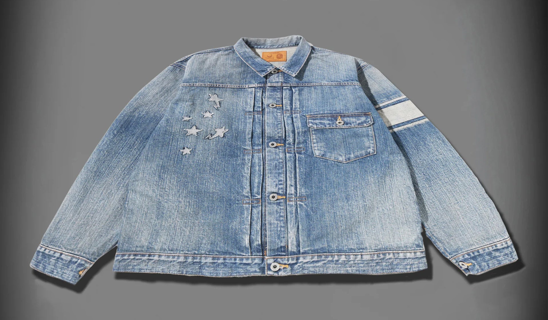 A BATHING APE BAPE x mastermind JAPAN DENIM JACKET LIGHT INDIGO