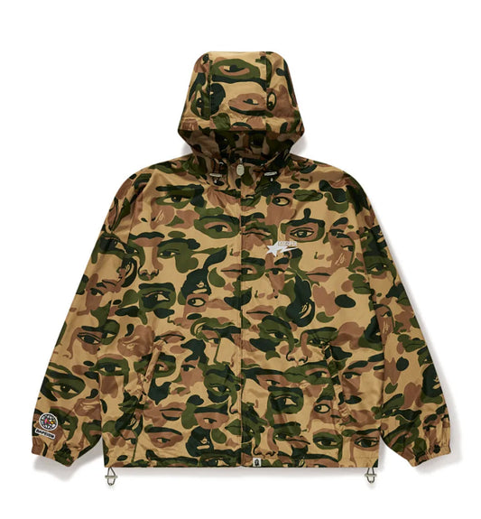 A BATHING APE BAPE x KIDSUPER CAMO LIGHT WEIGHT JACKET GREEN