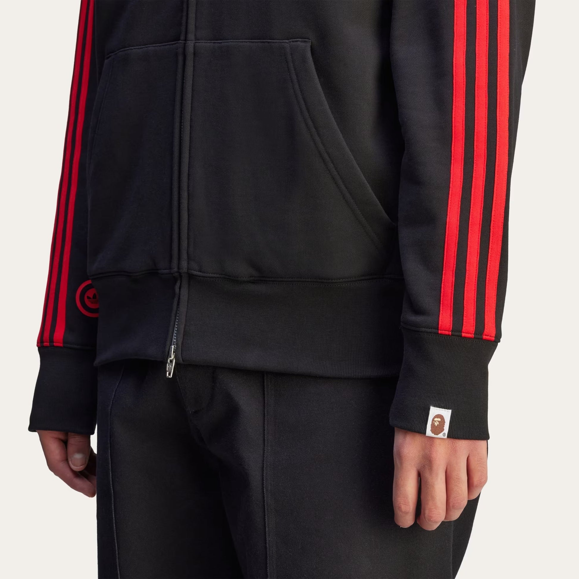 A BATHING APE BAPE x ADIDAS SHARK FULL ZIP HOODIE BLACK