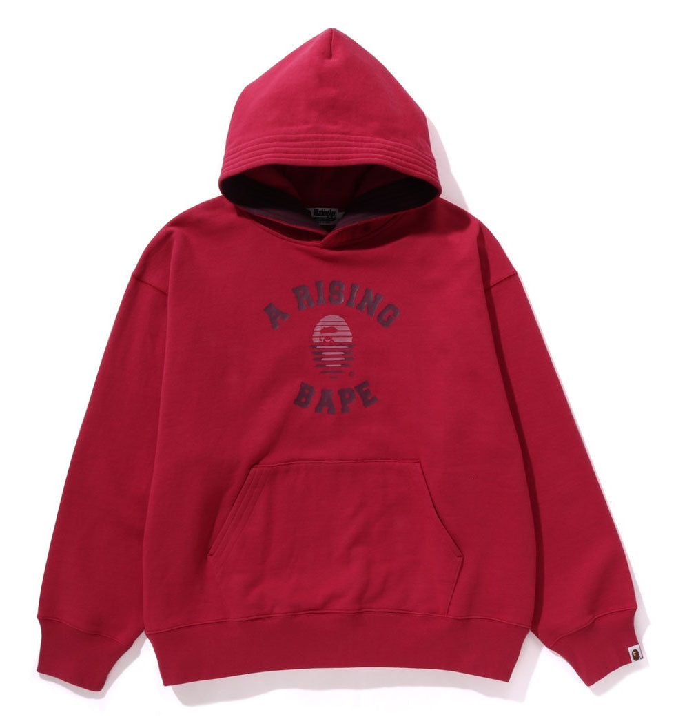 A BATHING APE A RISING BAPE PULLOVER HOODIE RELAXED FIT RED