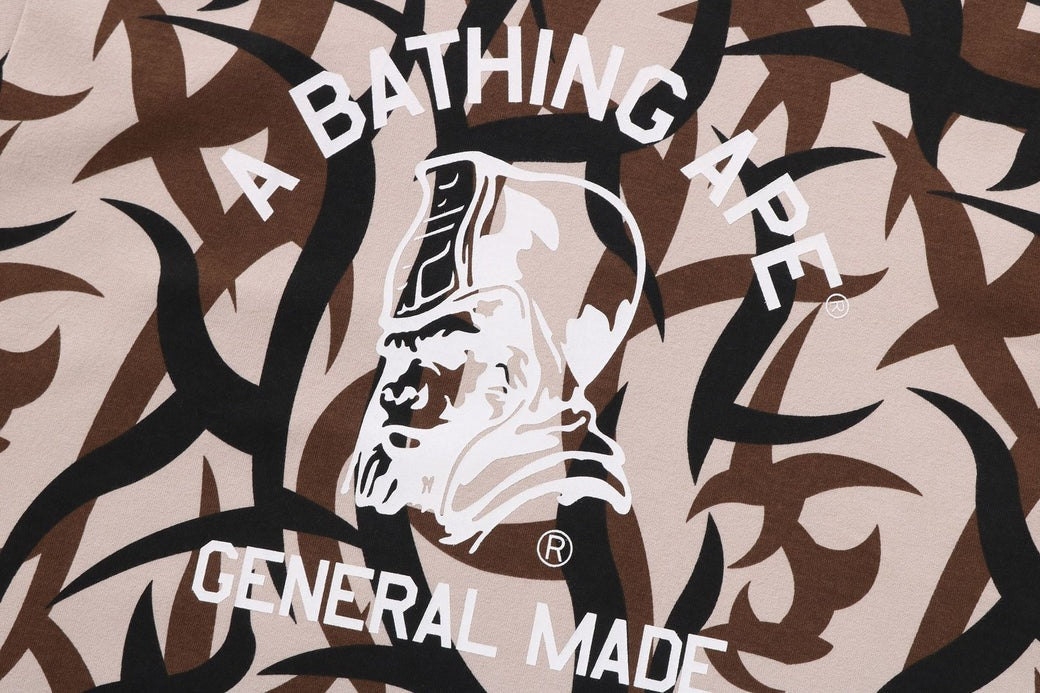 A BATHING APE BAPE TRIAL CAMO GENERAL TEE BEIGE
