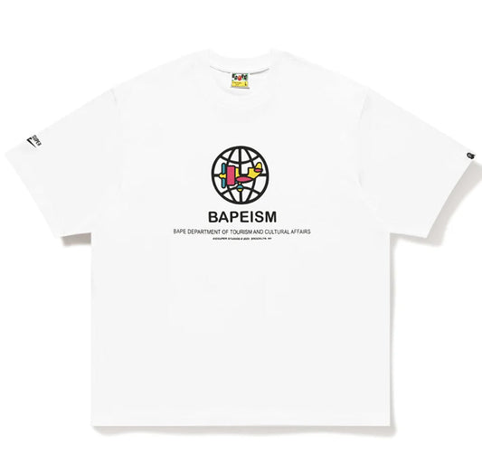 A BATHING APE BAPE x KIDSUPER BAPEISM LOGO TEE WHITE