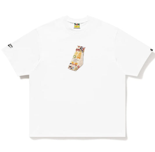 A BATHING APE BAPE x KIDSUPER EGG SANDWICH TEE WHITE