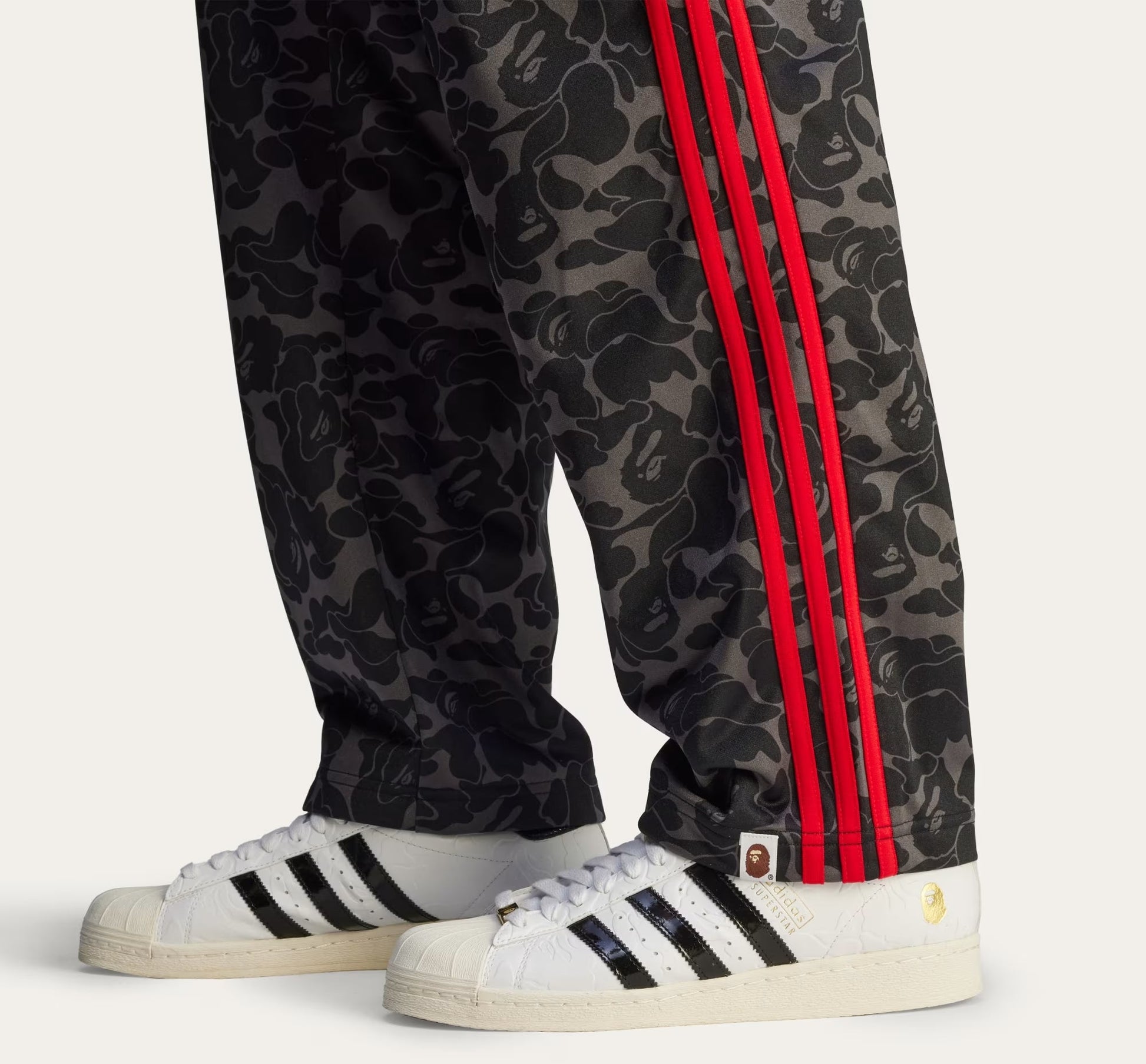 A BATHING APE BAPE x ADIDAS FIREBIRD TRACK PANTS BLACK