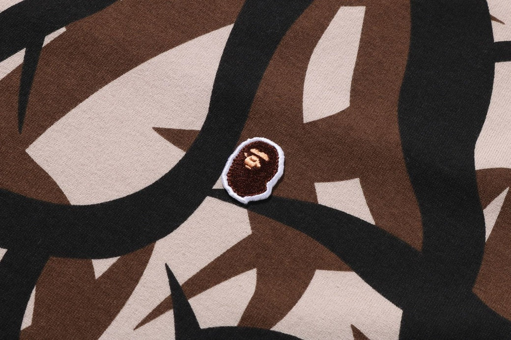 A BATHING APE BAPE TRIAL CAMO ONE POINT L/S TEE BEIGE