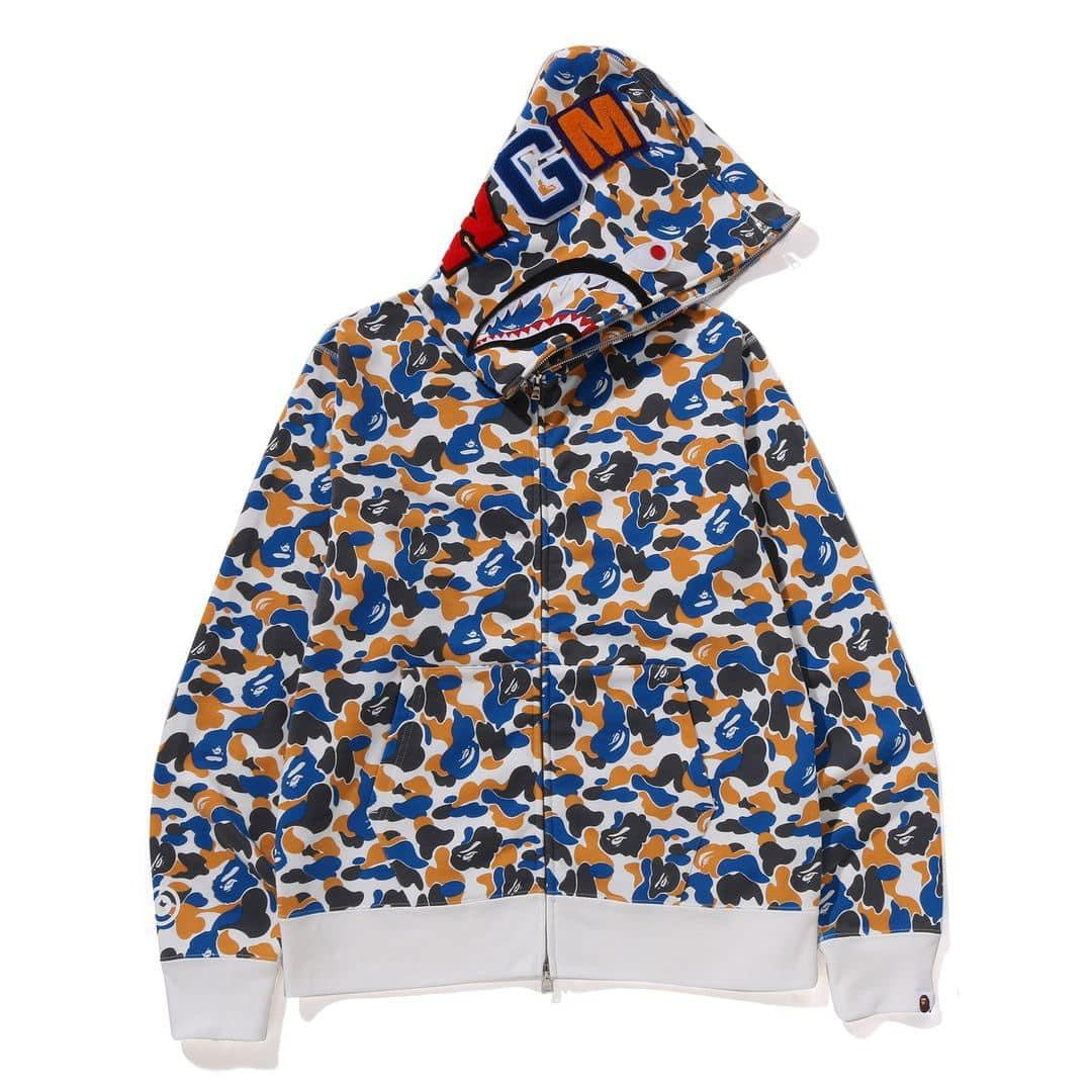 A BATHING APE BAPE JAPAN LIMITED COLLECTION BAPE STORE MAEBASHI SEPARATE SHARK FULL ZIP HOODIE