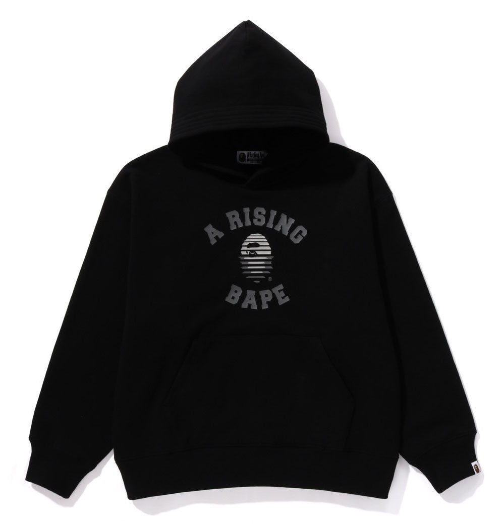 A BATHING APE A RISING BAPE PULLOVER HOODIE RELAXED FIT BLACK