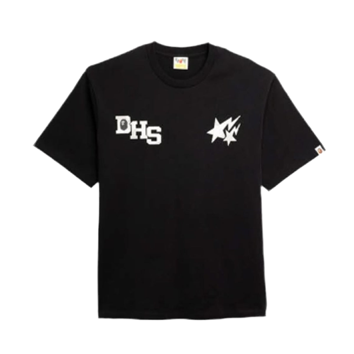 A BATHING APE BAPE HIGHSNOBIETY MULTI LOGO RELAXED FIT TEE BLACK