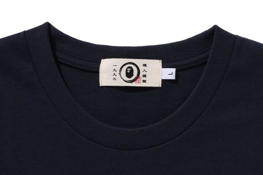 A BATHING APE JAPANESE MOTIF TEE NAVY 6