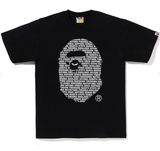A BATHING APE JAPAN APE HEAD TEE ( Japan Limited ) BLACK