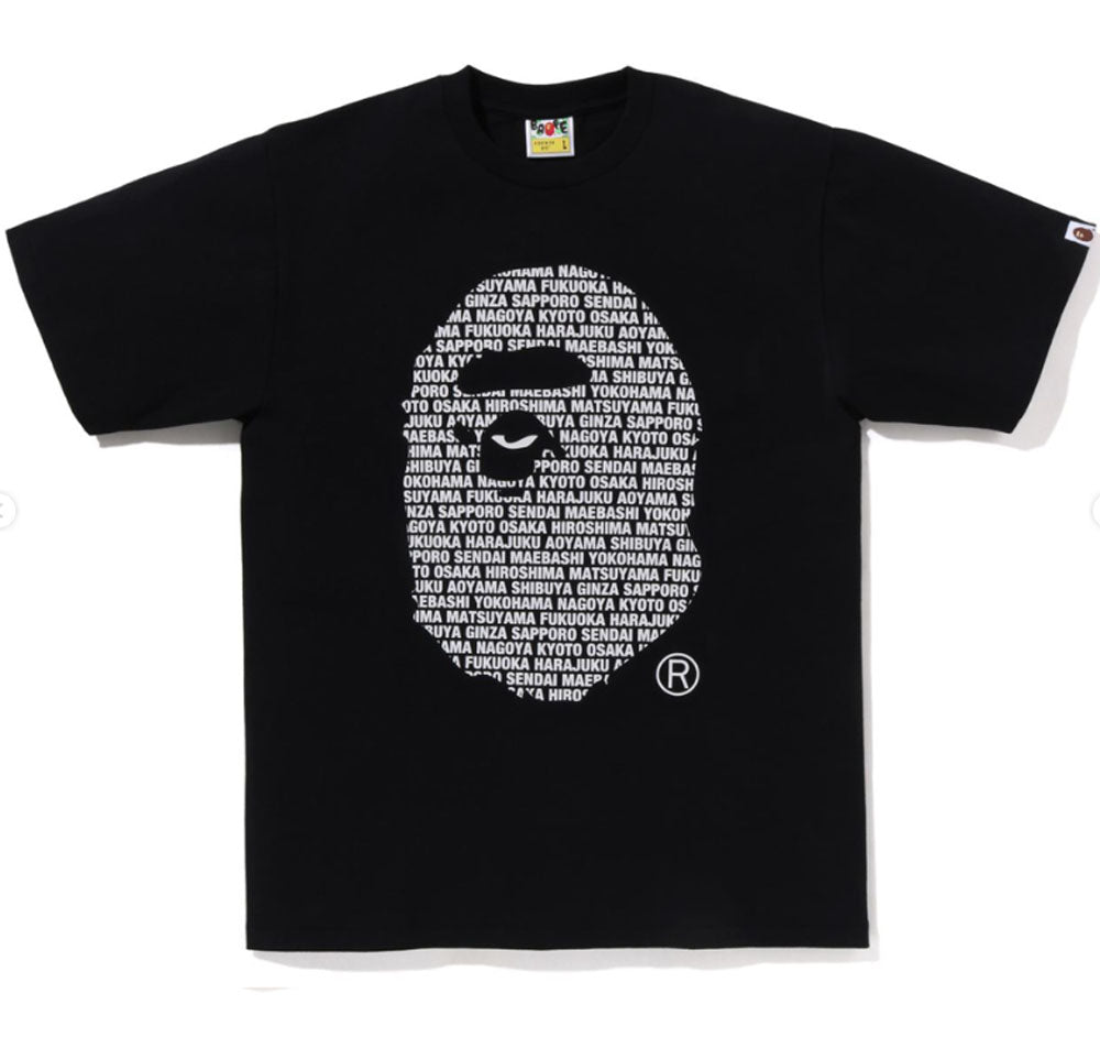 A BATHING APE JAPAN APE HEAD TEE ( Japan Limited ) BLACK
