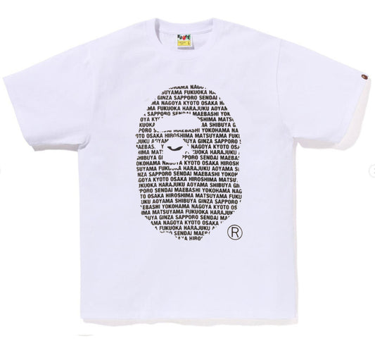 A BATHING APE JAPAN APE HEAD TEE ( Japan Limited ) WHITE