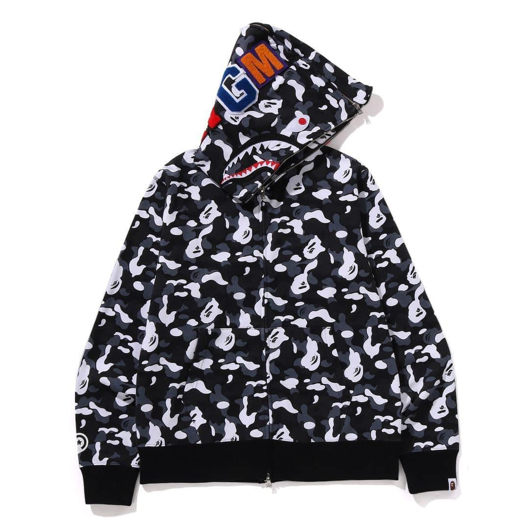 A BATHING APE BAPE JAPAN LIMITED COLLECTION BAPE STORE DSMG DOVER STREET MARKET GINZA SEPARATE SHARK FULL ZIP HOODIE