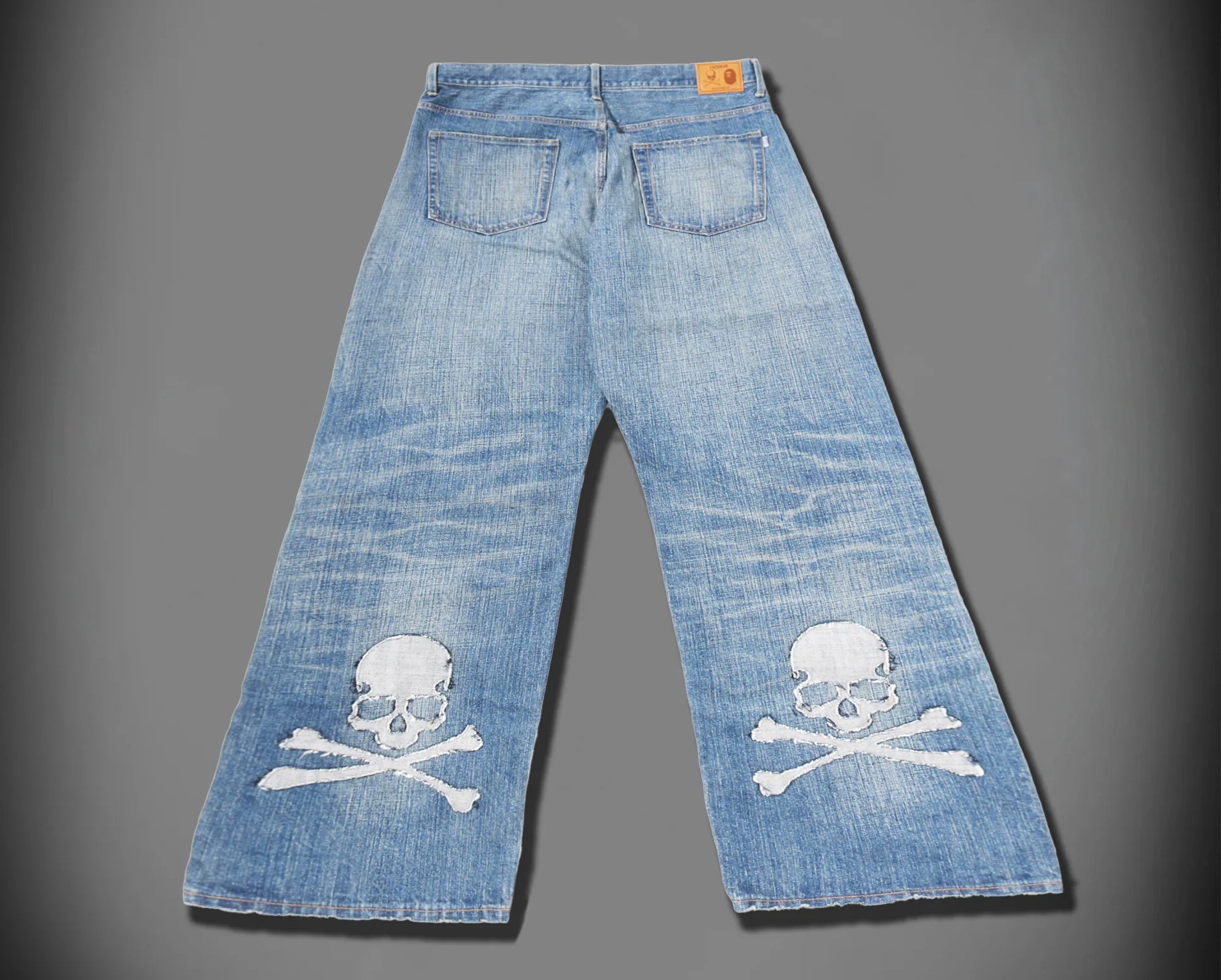 A BATHING APE BAPE x mastermind JAPAN DENIM PANTS LIGHT INDIGO