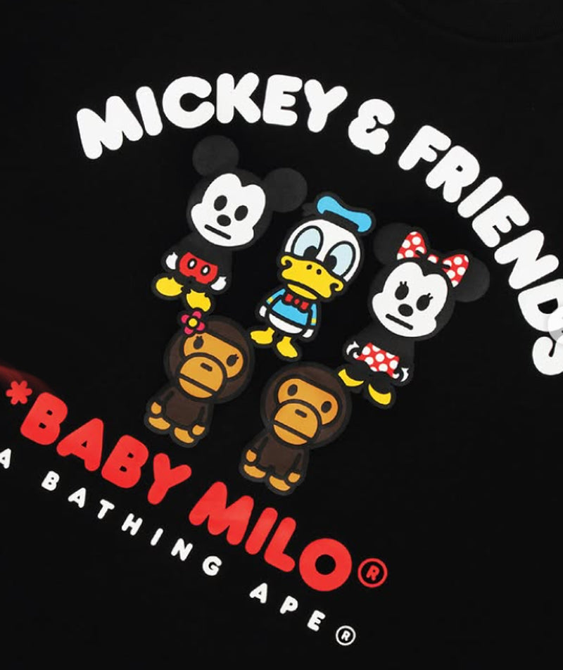 A BATHING APE BAPE x DISNEY MICKEY & FRIENDS BABY MILO RELAXED FIT TEE BLACK 3