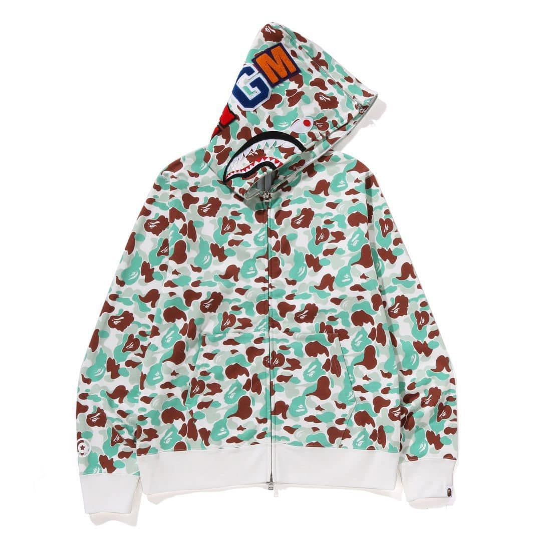 A BATHING APE BAPE JAPAN LIMITED COLLECTION BAPE STORE SENDAI SEPARATE SHARK FULL ZIP HOODIE