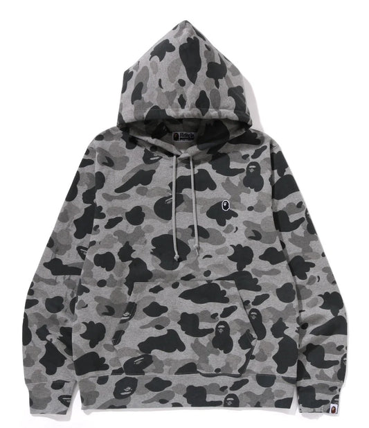A BATHING APE BAPE HEATHER GRAY CAMO PULLOVER HOODIE