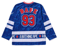 Load image into Gallery viewer, A BATHING APE BAPE M&amp;N NHL NEW YORK RANGERS MESH HOCKEY JERSEY L/S TEE
