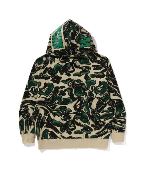 MARBLING CAMO SHARK RELAXED FIT FULL ZIP HOODIE グリーン Detail
