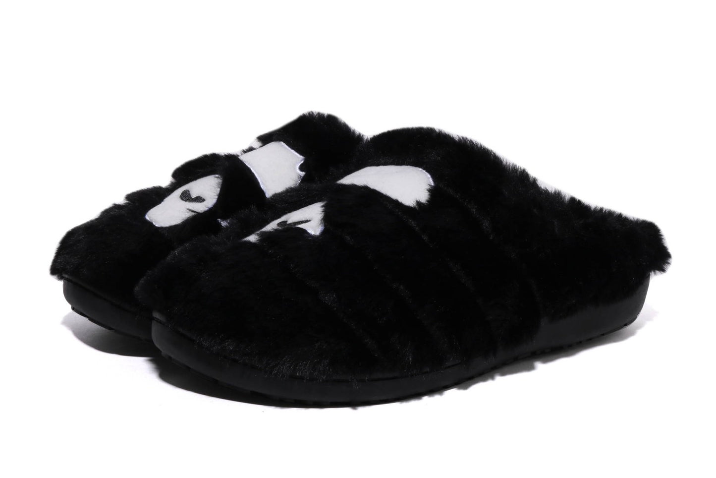 A BATHING APE BAPE x SUBU APE HEAD PUFFER SANDALS w/ POUCH BLACK