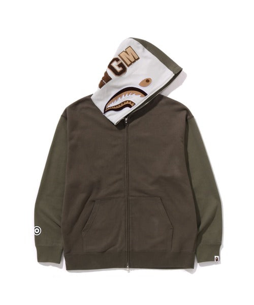 SHARK FULL ZIP HOODIE #2 オリーブ Detail