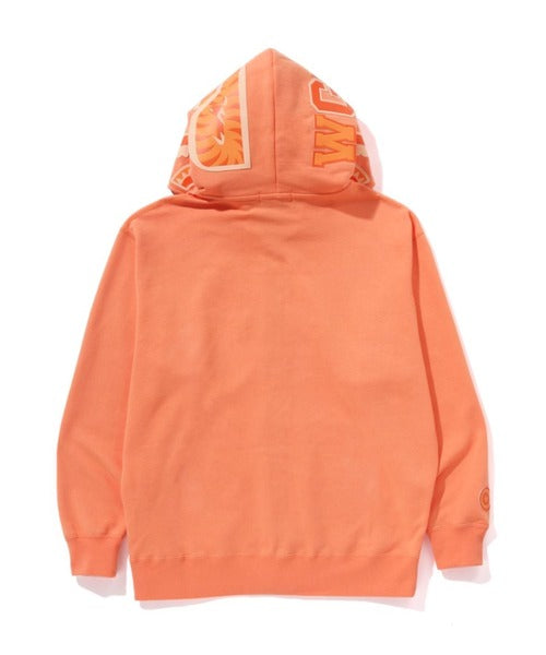 ONE POINT APE HEAD SHARK RELAXED FIT FULL ZIP HOODIE オレンジ Detail