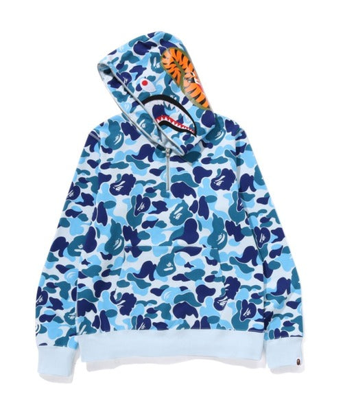 ABC CAMO SHARK HALF ZIP PULLOVER HOODIE ブルー Detail