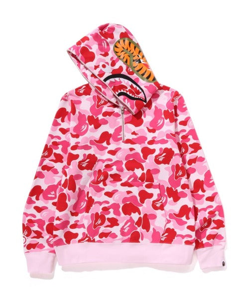 ABC CAMO SHARK HALF ZIP PULLOVER HOODIE ピンク Detail