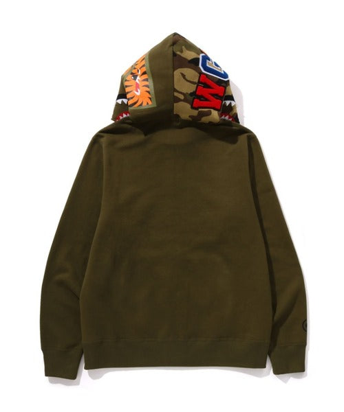 1ST SHARK FULL ZIP HOODIE オリーブ Detail