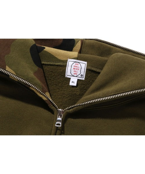 1ST SHARK FULL ZIP HOODIE オリーブ Detail