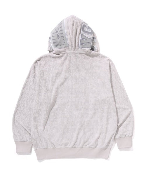 LUX SPORT PATTERN SHARK RELAXED FIT FZ HOODIE グレー Detail