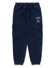 Load image into Gallery viewer, A BATHING APE A RISING BAPE MILITARY INDIGO SWEAT PANTS RELAXED FIT
