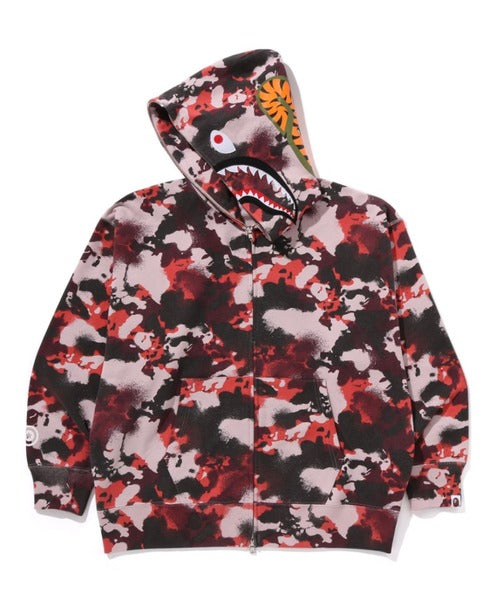 MAP CAMO SHARK RELAXED FIT FULL ZIP HOODIE レッド Detail