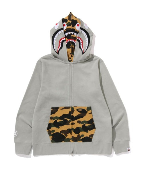 1ST CAMO SHARK FULL ZIP DOUBLE HOODIE オリーブ