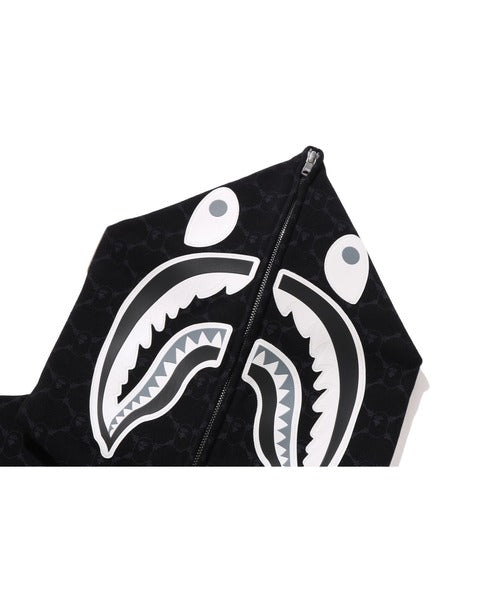 COLLEGE MONOGRAM RELAXED FIT SHARK FULL ZIP HOODIE M ブラック Detail