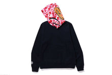 Load image into Gallery viewer, A BATHING APE BAPE ABC CAMO SHARK PULLOVER HOODIE NAVY PINK
