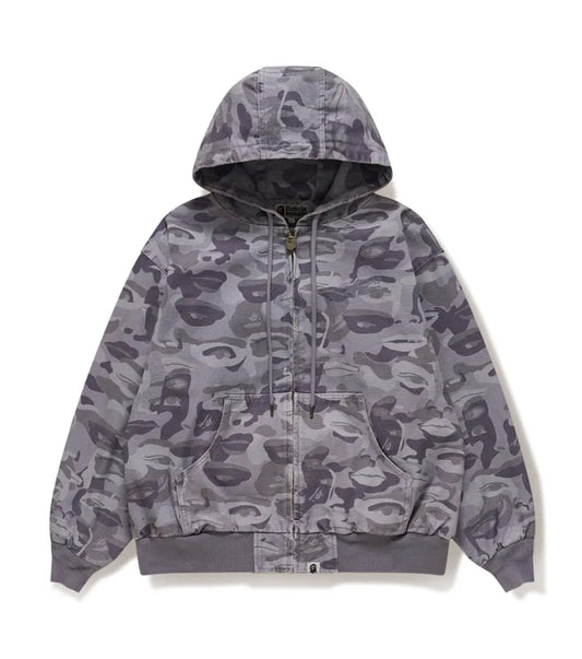 A BATHING APE BAPE KIDSUPER SOLID CAMO JACQUARD JACKET GRAY