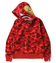 Load image into Gallery viewer, A BATHING APE BAPE COLOR CAMO SHARK HOODIE RED
