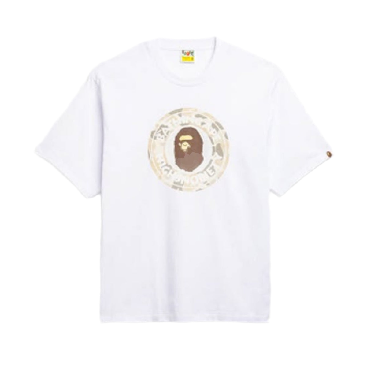 A BATHING APE BAPE HIGHSNOBIETY CAMO BUSY WORKS RELAXED FIT TEE WHITE