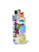 Load image into Gallery viewer, A BATHING APE BAPE MULTI CAMO LEATHER LIGHTER CASE WHITE
