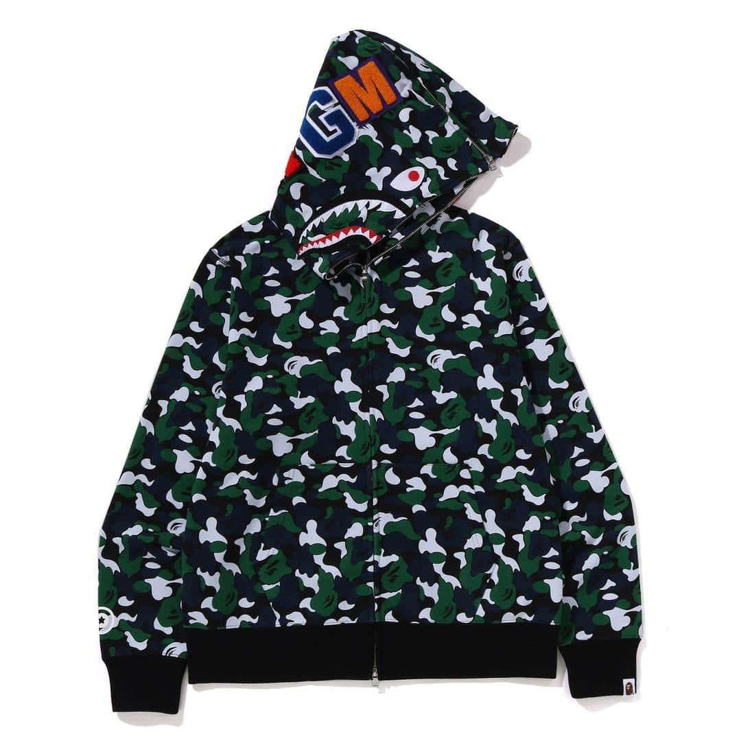 A BATHING APE BAPE JAPAN LIMITED COLLECTION BAPE STORE ISETAN SEPARATE SHARK FULL ZIP HOODIE