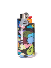 Load image into Gallery viewer, A BATHING APE BAPE MULTI CAMO LEATHER LIGHTER CASE BLACK
