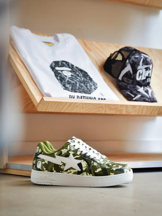 A BATHING APE BAPE CLOT CAMO BAPE STA GREEN