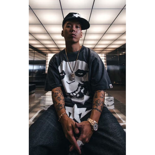 A BATHING APE BAPE SAINT MXXXXXX S.S.A.L.A TEE BLACK