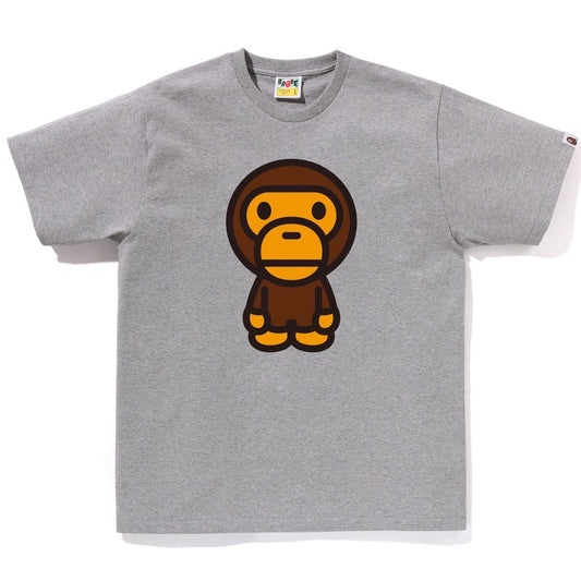 A BATHING APE BAPE BIG BABY MILO TEE GRAY
