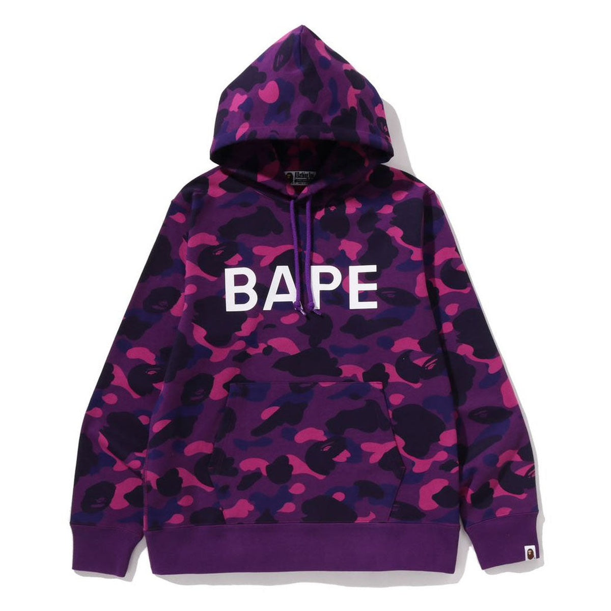 A BATHING APE COLOR CAMO BAPE PULLOVER HOODIE PURPLE