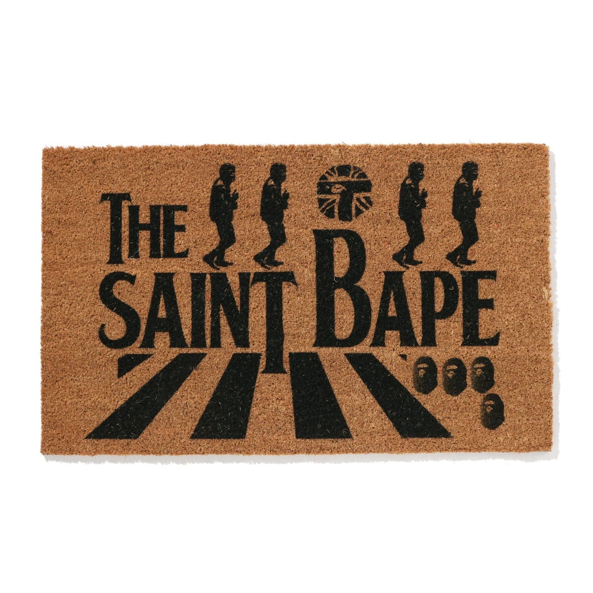 A BATHING APE BAPE SAINT MXXXXXX DOORMAT BLACK
