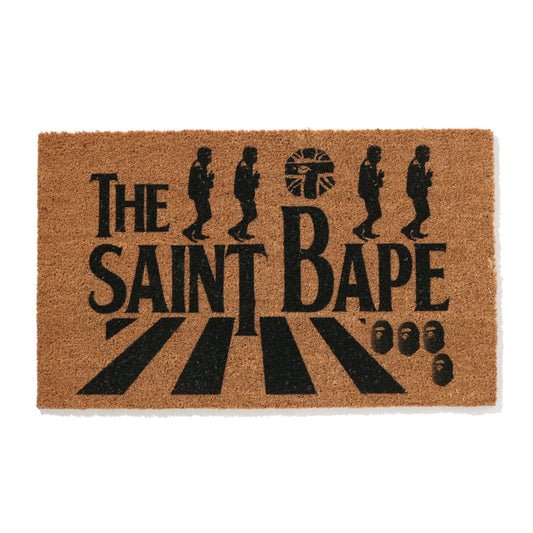 A BATHING APE BAPE SAINT MXXXXXX DOORMAT BLACK
